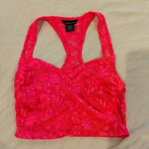 Moda International Lace Bralette, Color: Hot Pink, Size Small